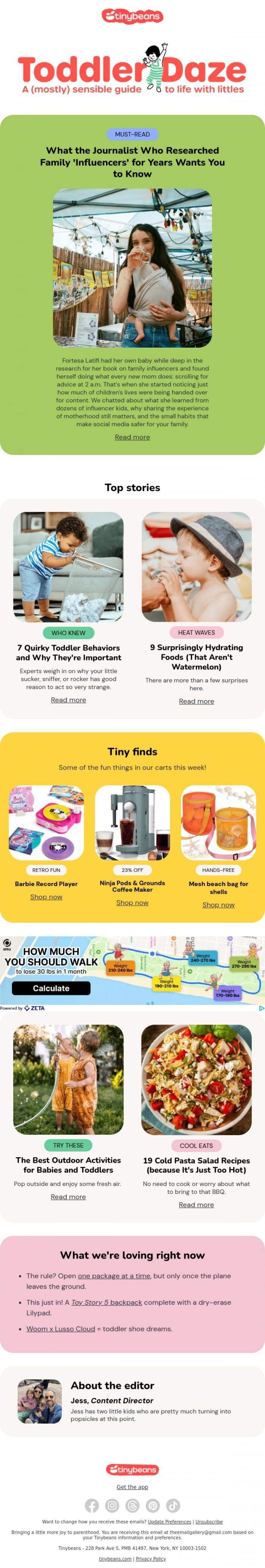 Email Design Inspiration from Jess from Tinybeans, An expert on family "influencers" shares the bad habits parents should avoid