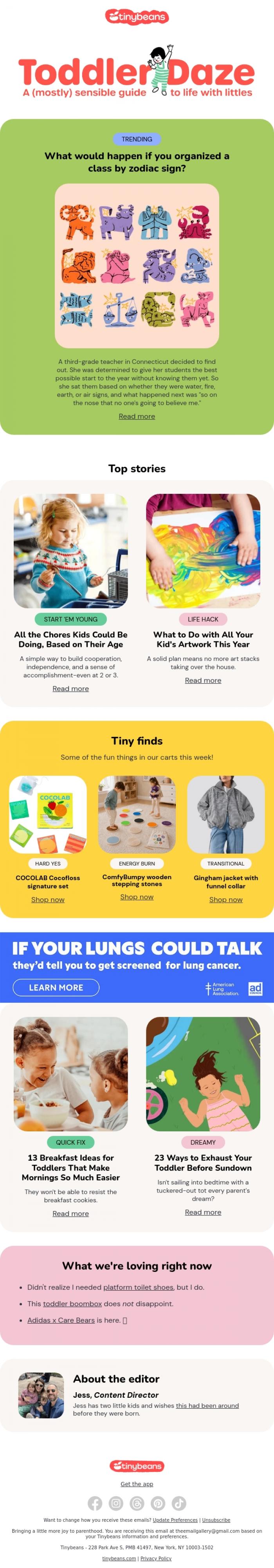 Email Design Inspiration from Jess from Tinybeans, A teacher used zodiac signs to organize her class. Here's what happened 🌟 