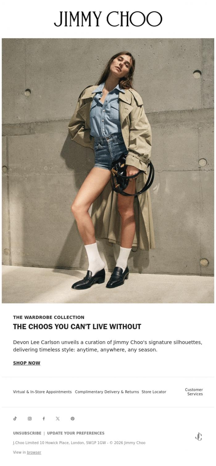 Email Design Inspiration from Jimmy Choo, The Choos You Can't Live Without