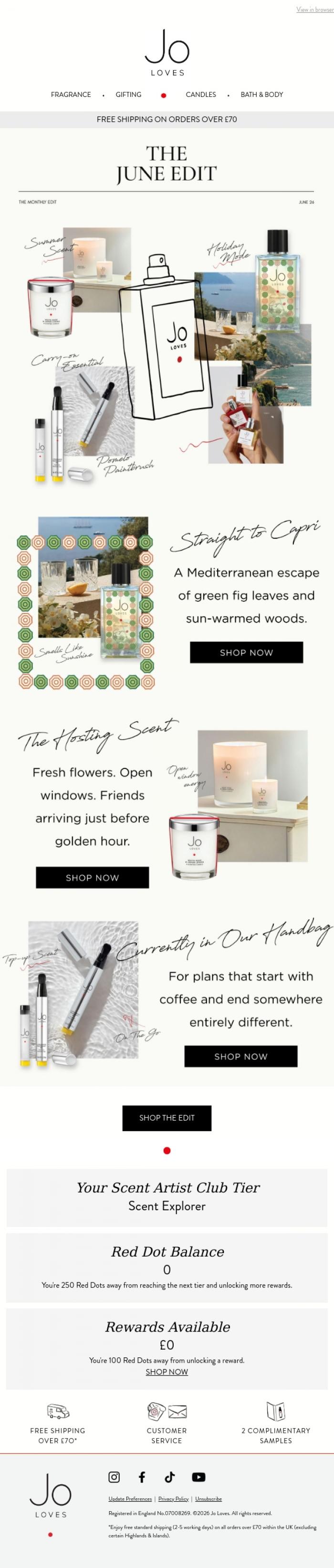 Email Design Inspiration from Jo Loves, The June Edit