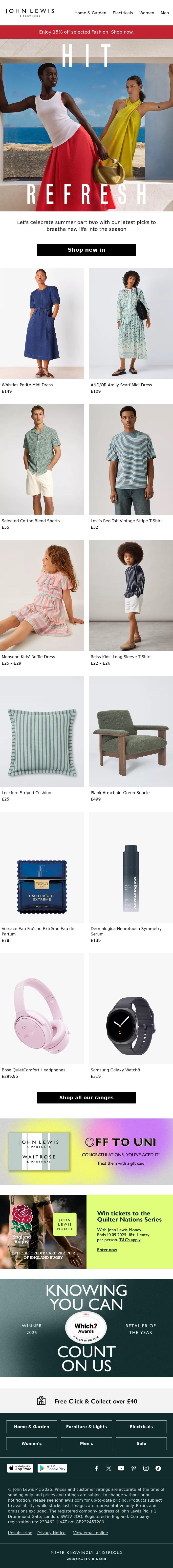 Email Design Inspiration from John Lewis & Partners, See what's new now - check out our latest favourites