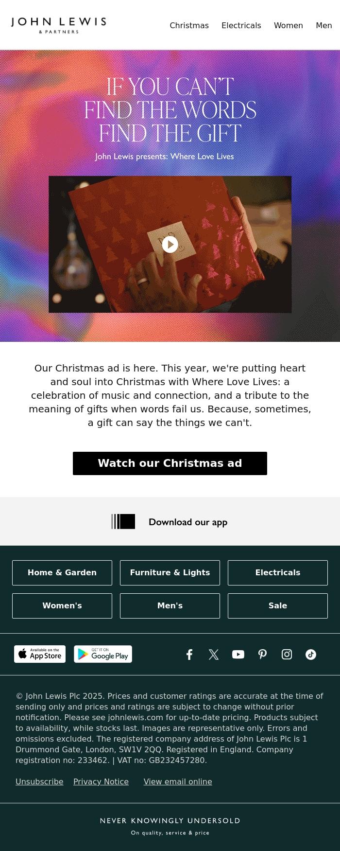 Email Design Inspiration from John Lewis & Partners, It's time!