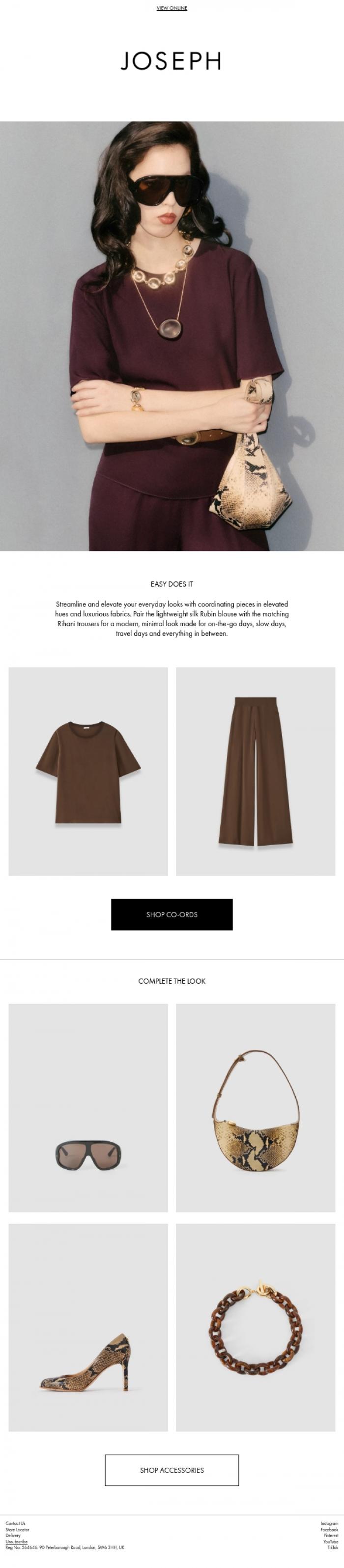 Email Design Inspiration from JOSEPH, Silk, Styled Simply