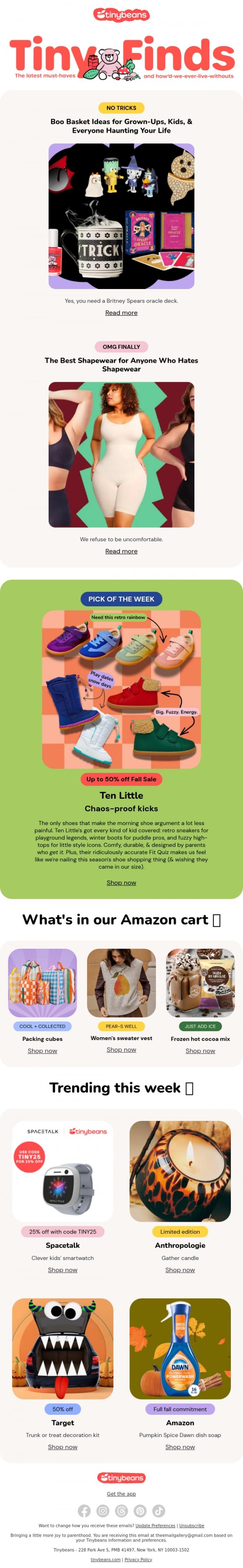 Email Design Inspiration from Kate from Tinybeans, The perfect boo basket? We've got you covered 👻