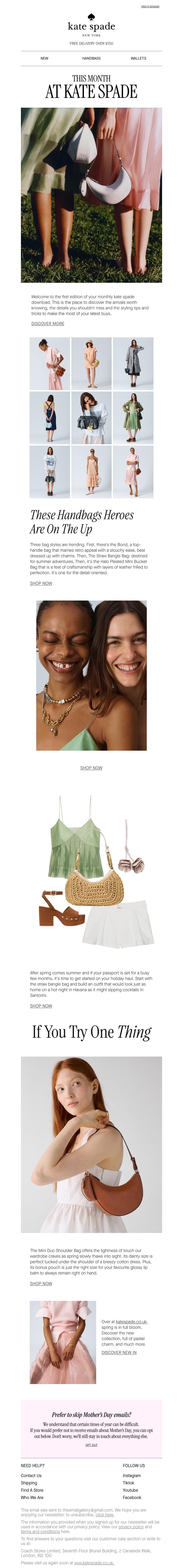 Email Design Inspiration from kate spade new york, Psst...we've got something to tell you💌