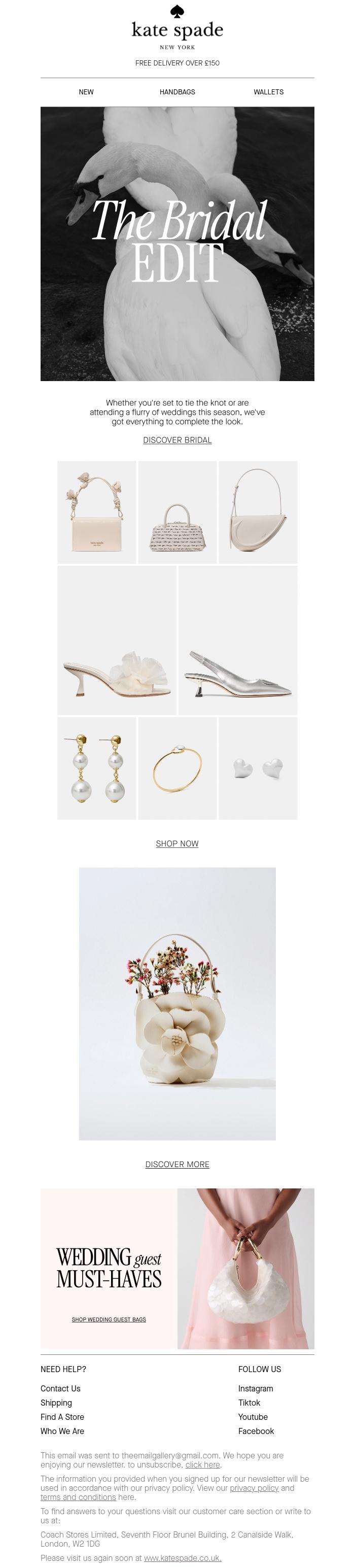 Email Design Inspiration from kate spade new york, Are you a kate spade bride?