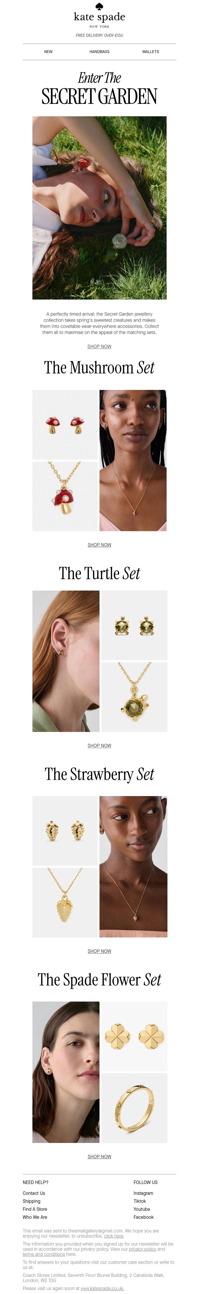 Email Design Inspiration from kate spade new york, JUST IN: The sweetest new jewellery