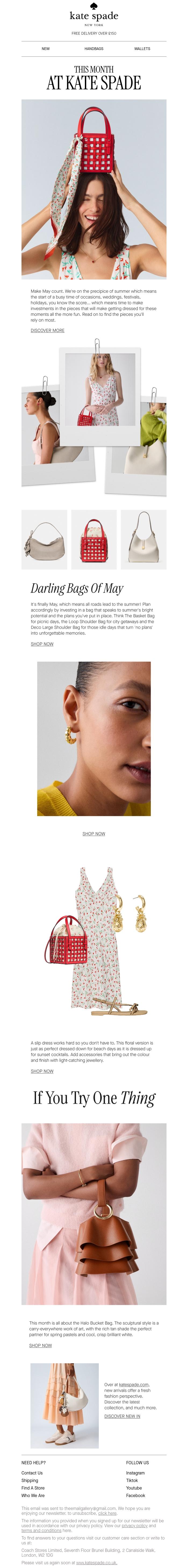 Email Design Inspiration from kate spade new york, What's going on at kate spade?