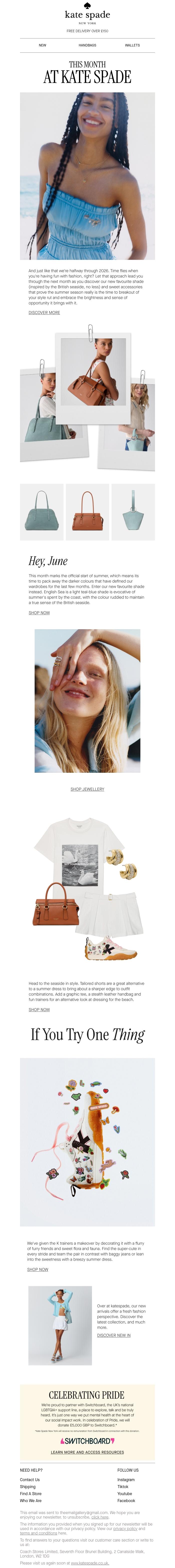 Email Design Inspiration from kate spade new york, What's going on at kate spade?