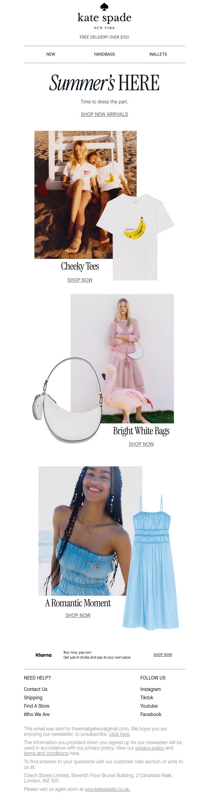 Email Design Inspiration from kate spade new york, Oooh, look what's new