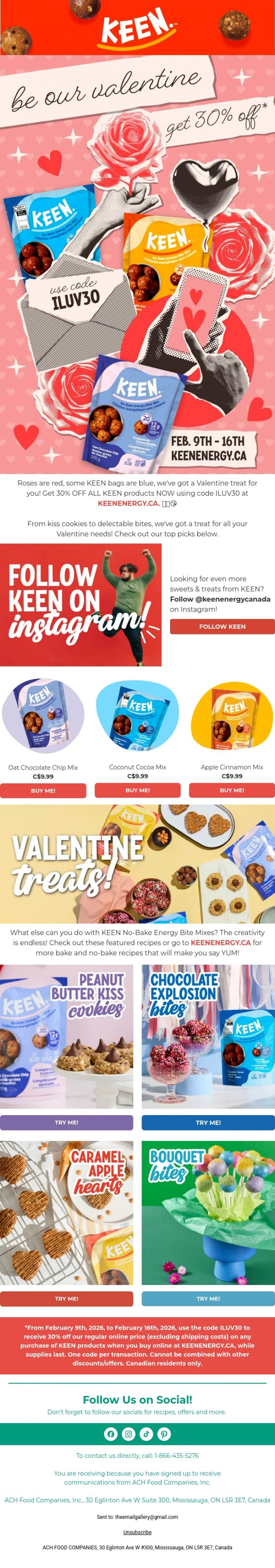 Email Design Inspiration from Keen Energy, Be Our Valentine! 🌹❤️