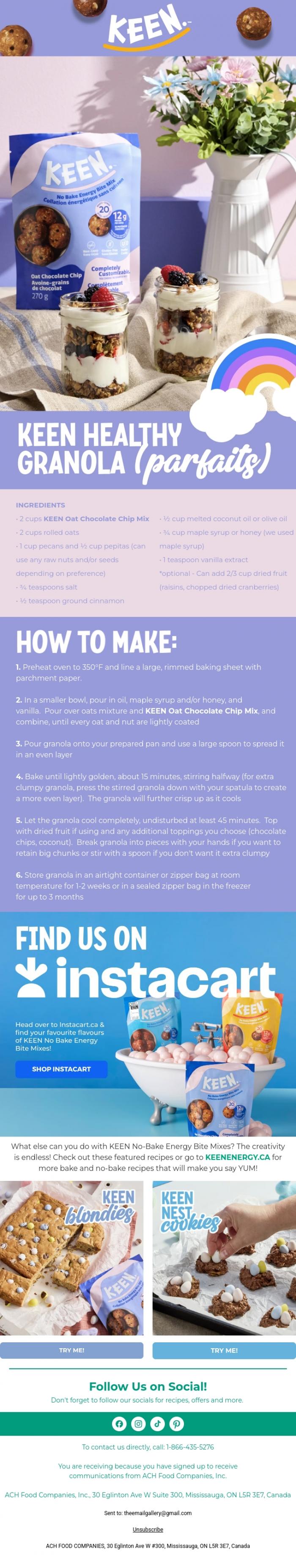 Email Design Inspiration from Keen Energy, Spring Calls for Quick & Easy Breakfasts! ☀️🌷