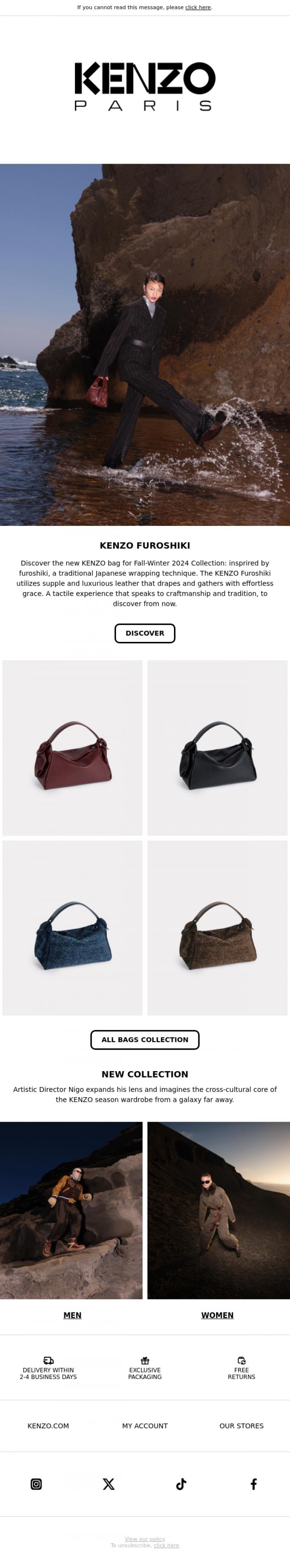 Email Design Inspiration from KENZO, INTRODUCING KENZO FUROSHIKI