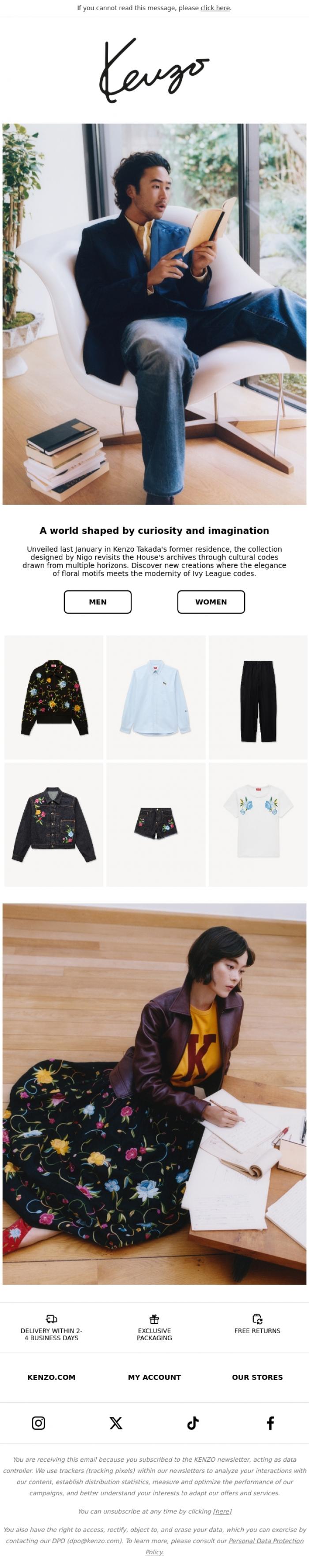 Email Design Inspiration from Kenzo, A world shaped by curiosity and imagination