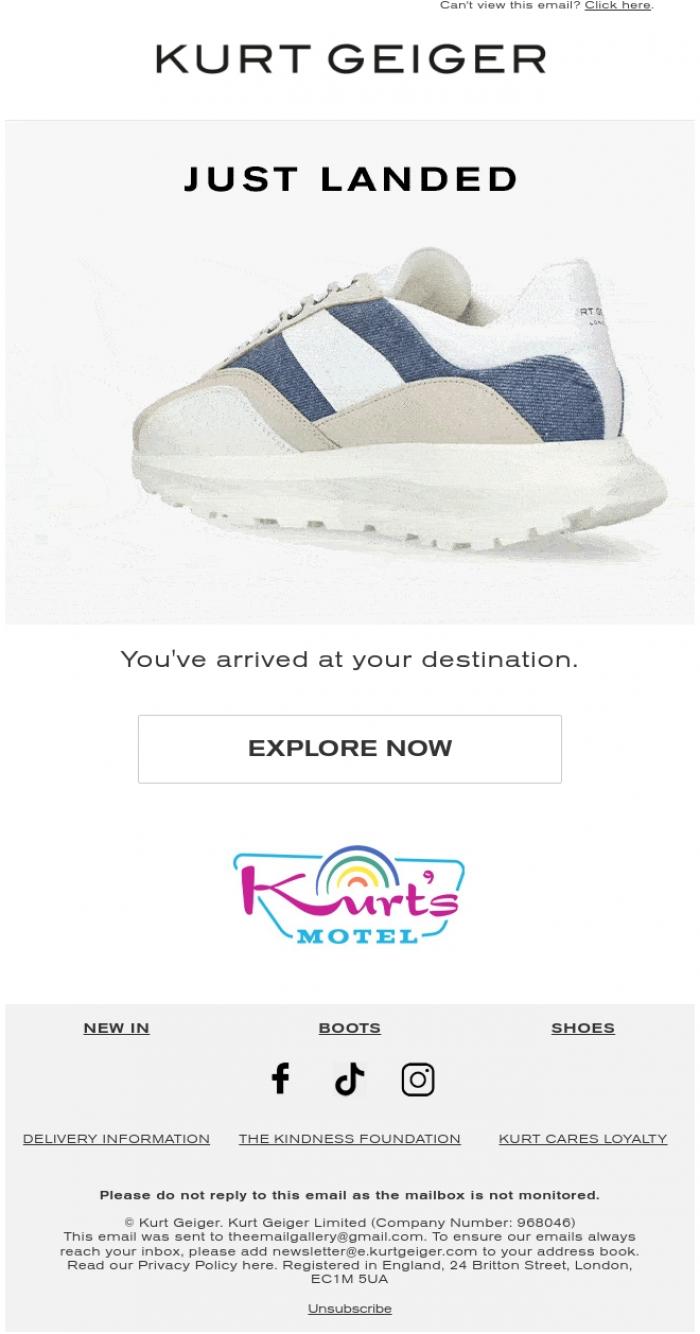 Email Design Inspiration from Kurt Geiger, New Arrivals