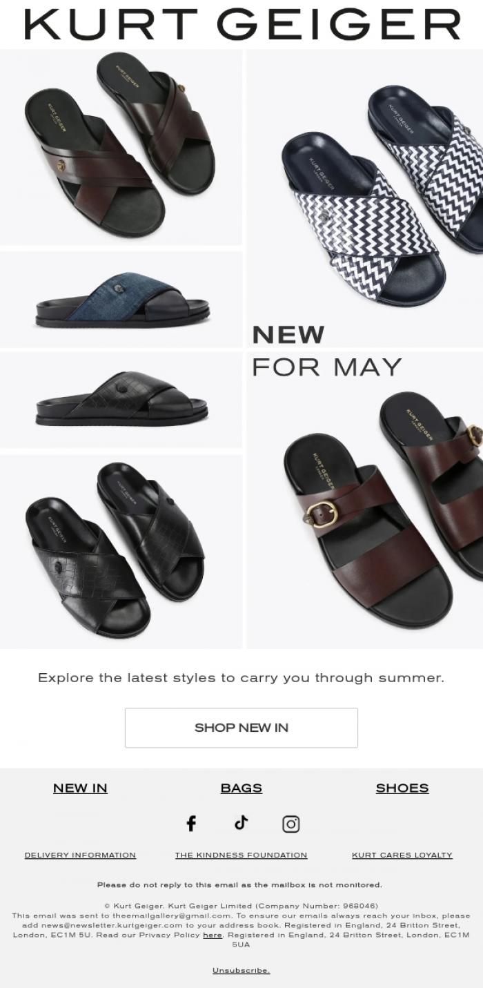 Email Design Inspiration from Kurt Geiger, New For May