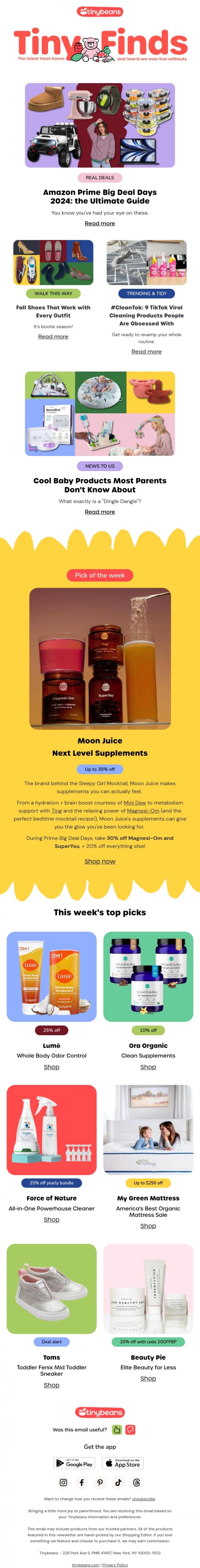 Email Design Inspiration from Lauren from Tinybeans, 🏃 Hurry! The Best Amazon Deals Are Selling *Fast*