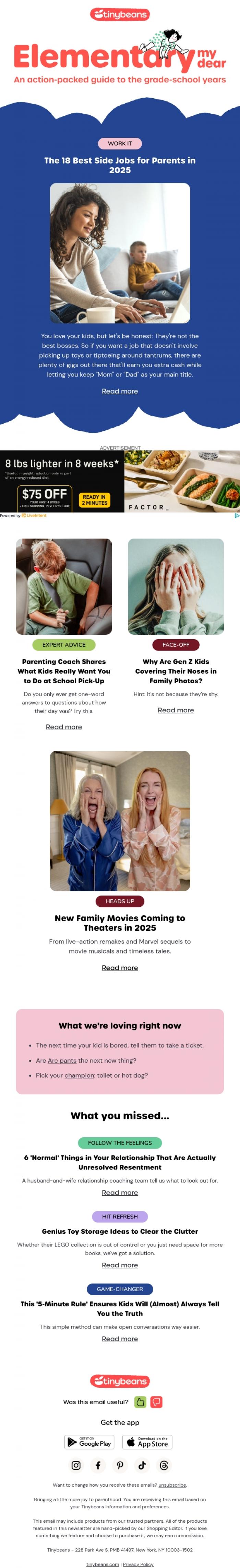 Email Design Inspiration from Lauren from Tinybeans, The 18 Best Side Jobs for Parents in 2025