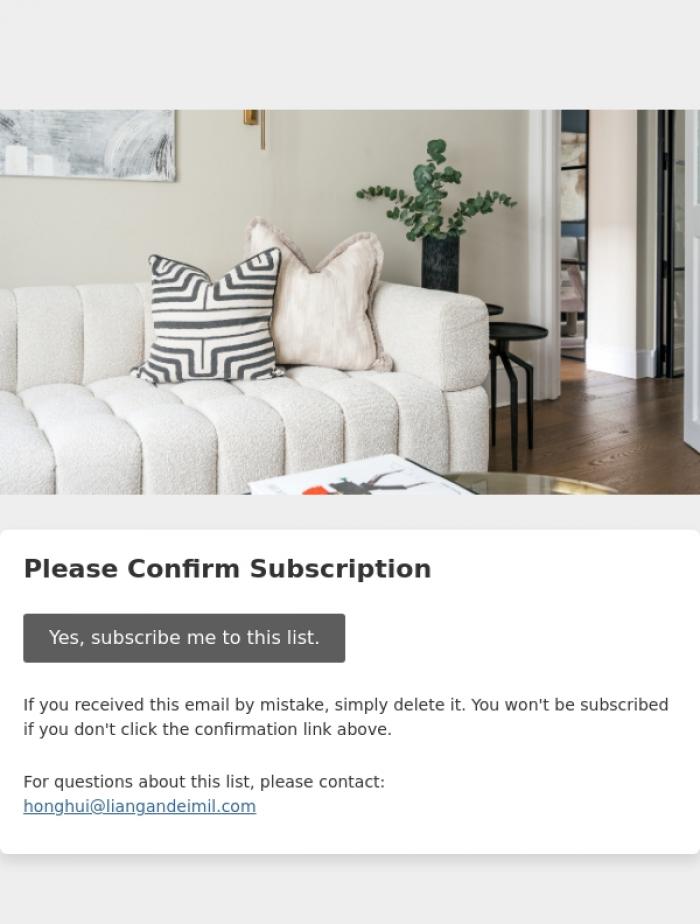 Email Design Inspiration from Liang & Eimil, DO NOT USE - Archived - Liang & Eimil - Non Account Holders: Please Confirm Subscription