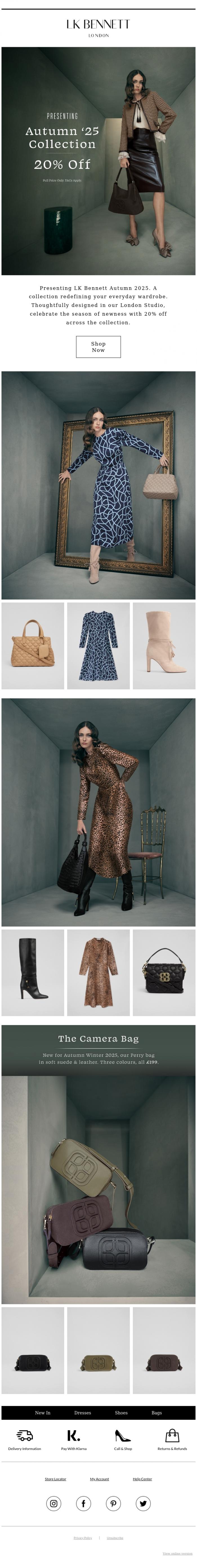 Email Design Inspiration from LK BENNETT, Presenting our Autumn '25 Collection