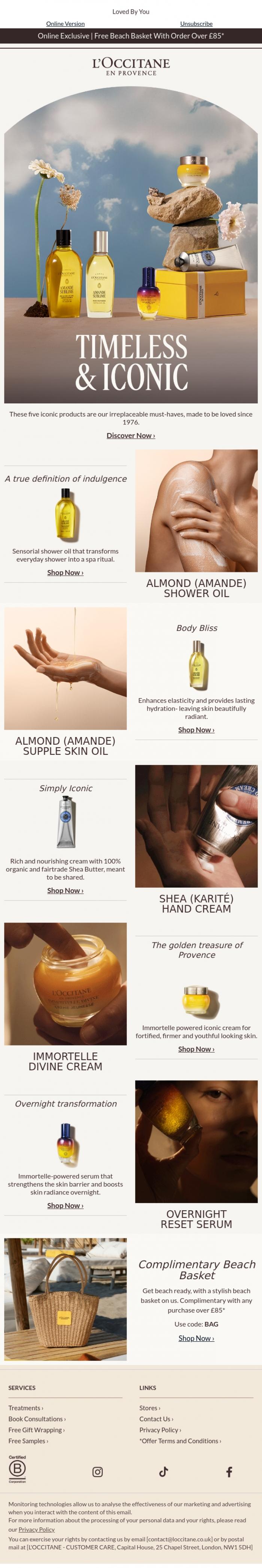 Email Design Inspiration from L'Occitane en Provence, Our Most Iconic Creations