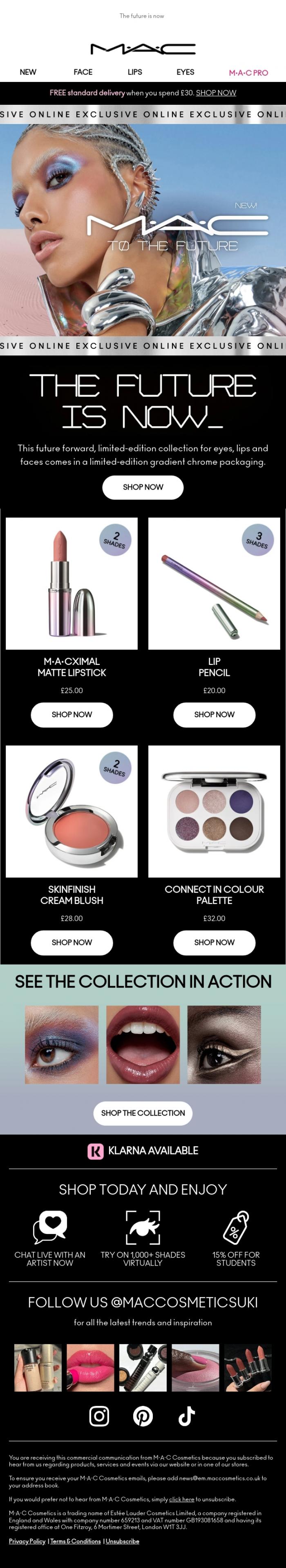 Email Design Inspiration from M.A.C UK, Discover our NEW ethereal collection