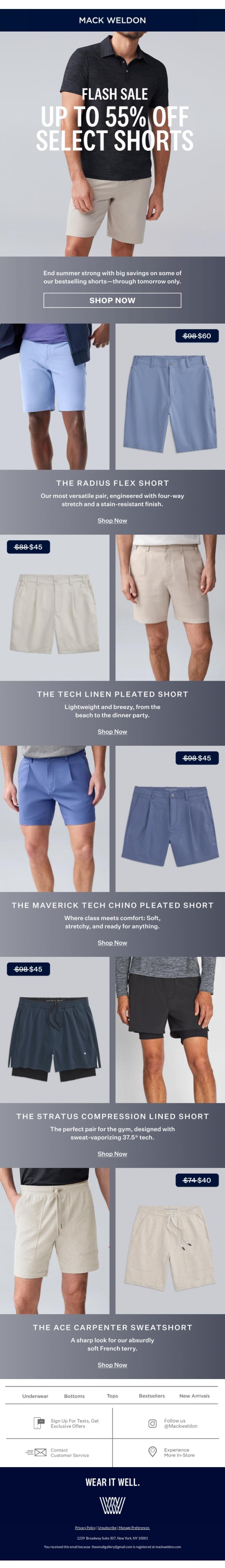 Email Design Inspiration from Mack Weldon, 48-HOUR FLASH SALE
