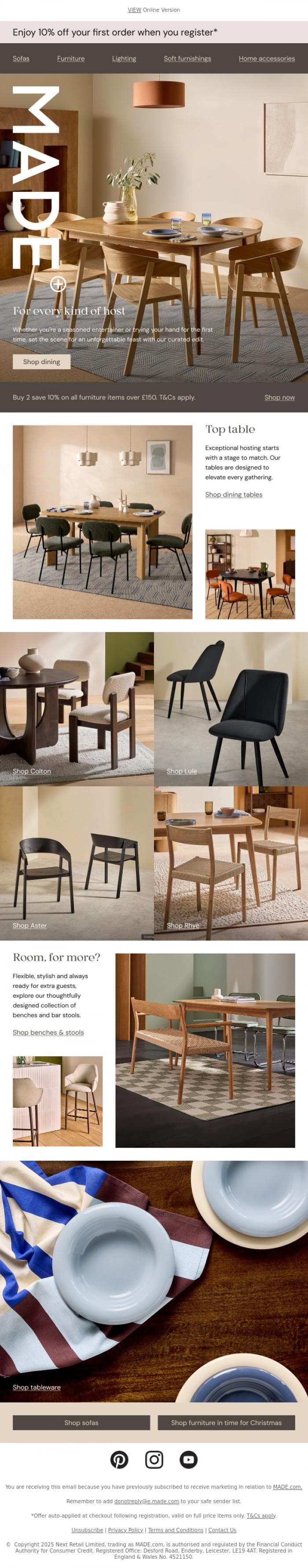Email Design Inspiration from MADE.com, Winterise your home
