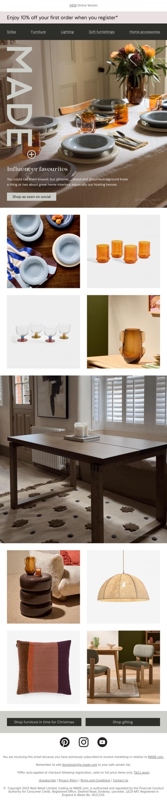 Email Design Inspiration from MADE.com, The secret to great hosting? 🍽️