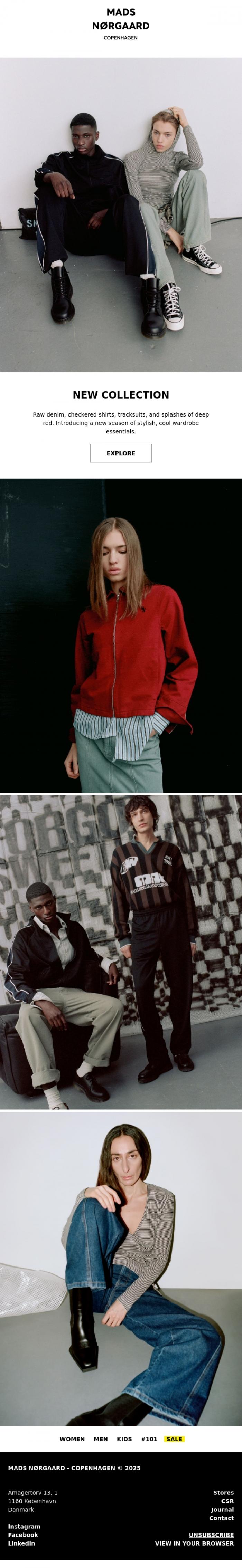 Email Design Inspiration from MADS N&Oslash;RGAARD - COPENHAGEN, NEW WARDROBE ESSENTIALS