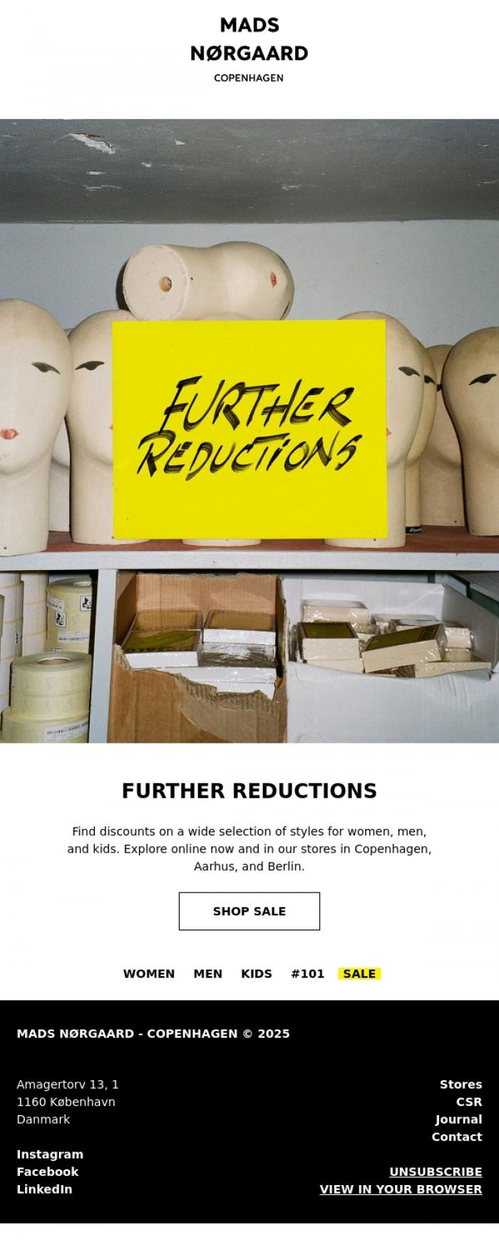 Email Design Inspiration from MADS N&Oslash;RGAARD - COPENHAGEN, SALE JUST GOT BETTER