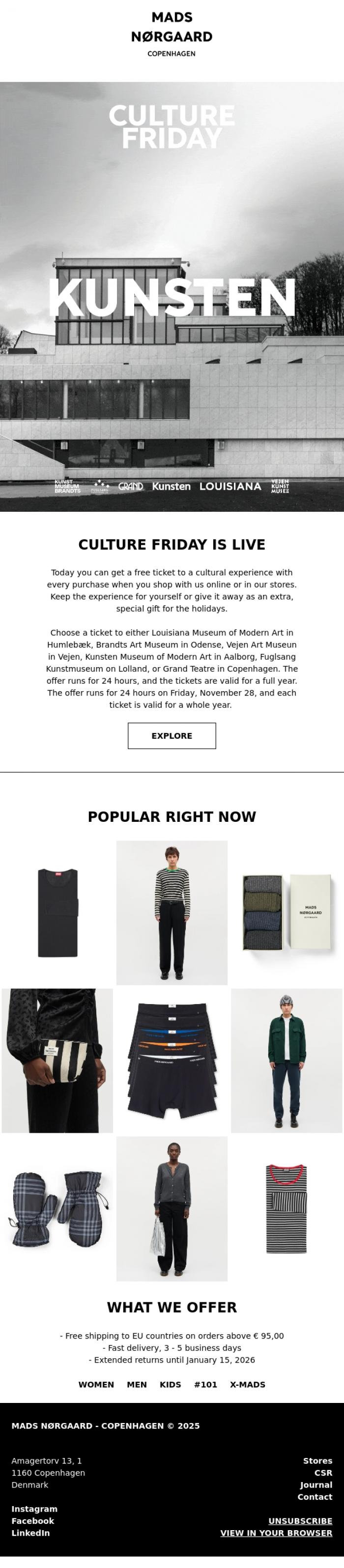 Email Design Inspiration from MADS N&Oslash;RGAARD - COPENHAGEN, CULTURE FRIDAY IS LIVE