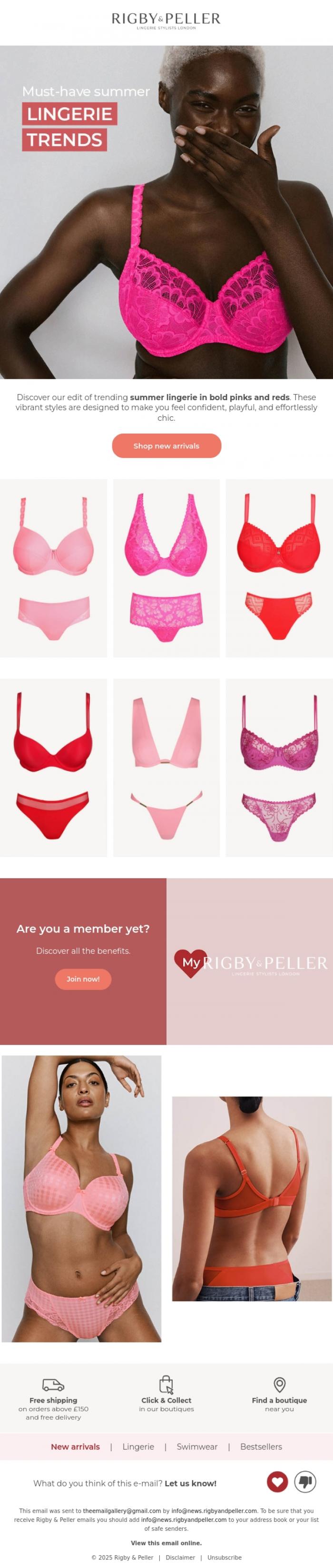 Email Design Inspiration from Marie Jo, Must-have summer lingerie trends 😍☀️