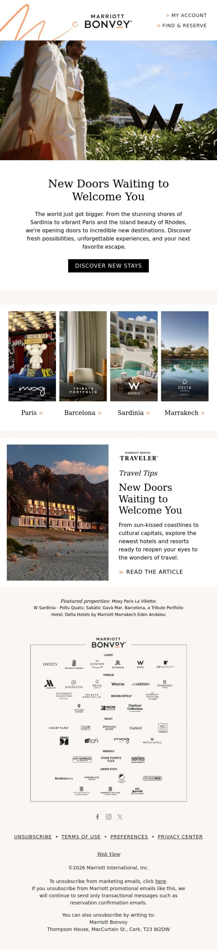 Email Design Inspiration from Marriott Bonvoy, Where will wanderlust take you next?