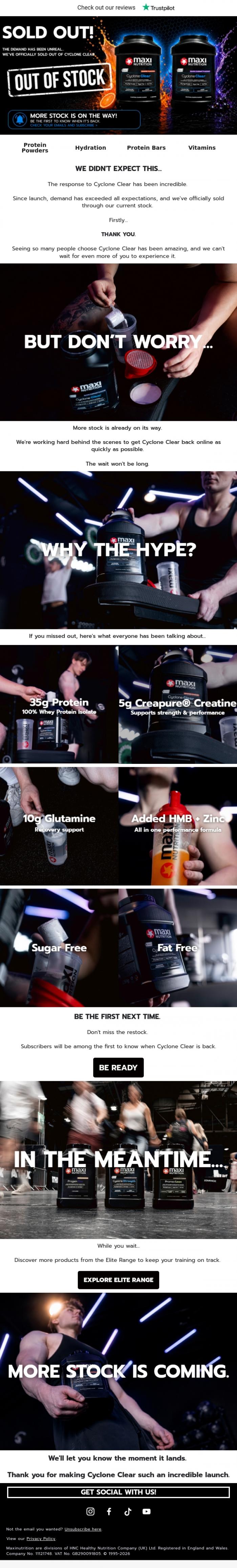 Email Design Inspiration from MaxiNutrition, We Didn't Expect This...