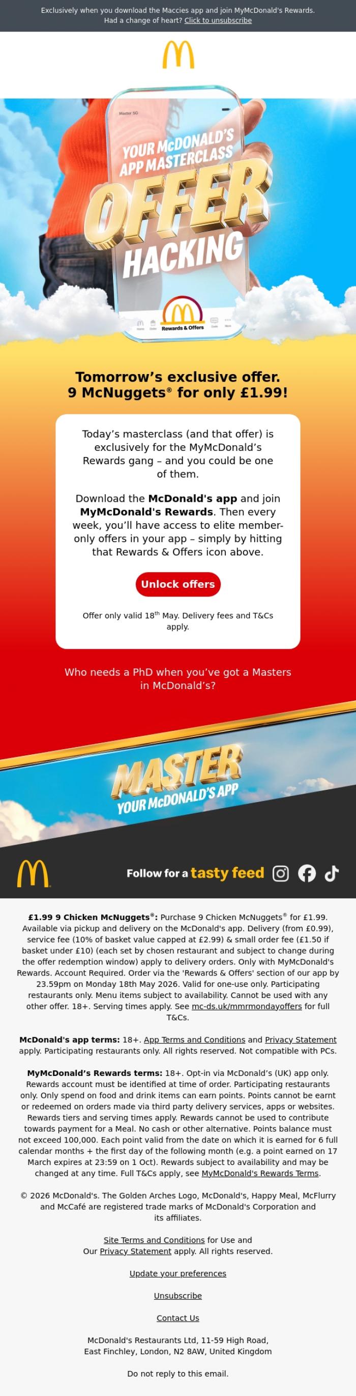 Email Design Inspiration from McDonald's, 💡 Bonus Masterclass just dropped 💡