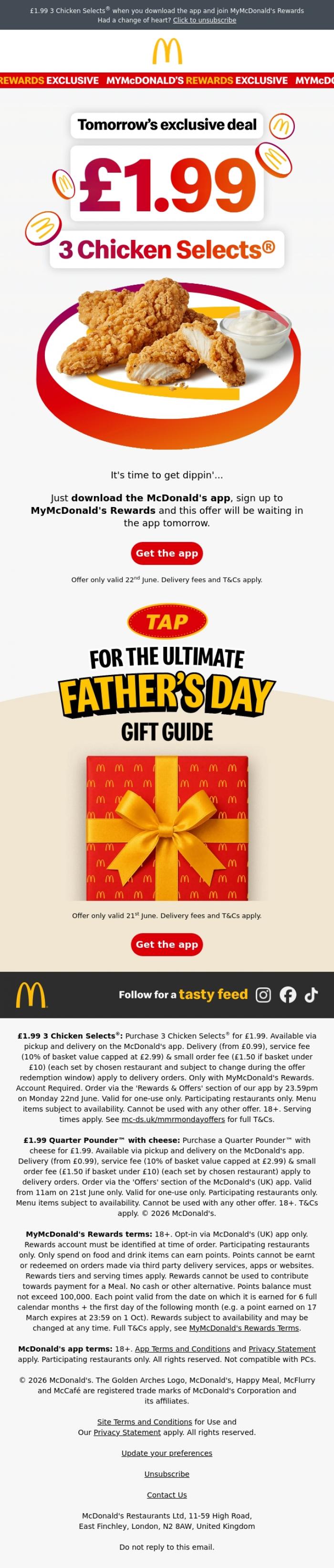 Email Design Inspiration from McDonald's, Fancy a dip (and a deal) tomorrow? 👀 