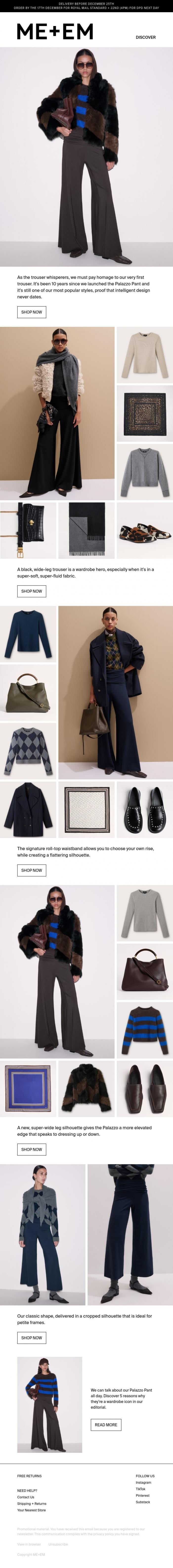 Email Design Inspiration from ME+EM, New | The Ultimate Wardrobe Essential