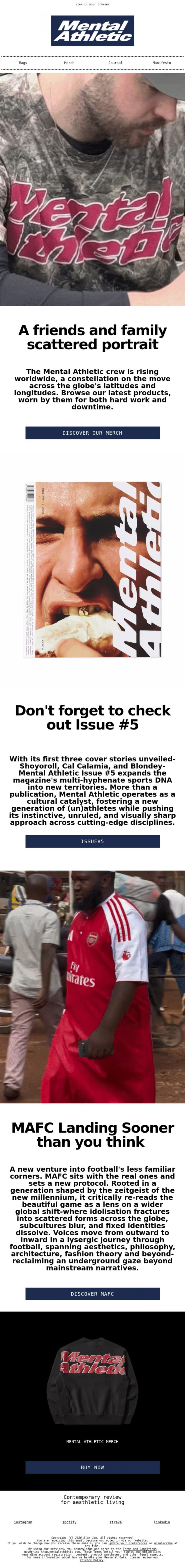 Email Design Inspiration from Mental Athletic, All Things Out