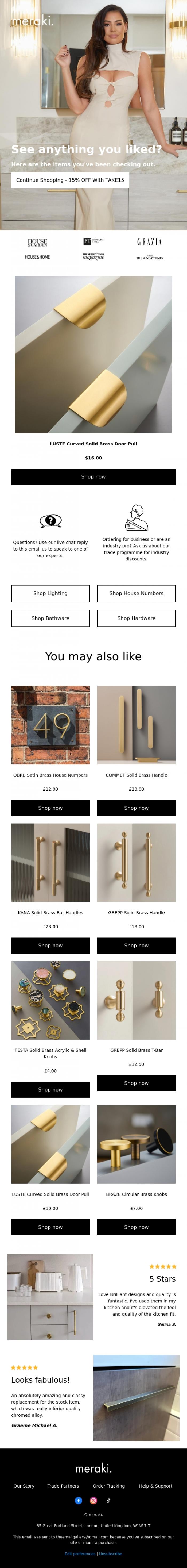 Email Design Inspiration from meraki., Did something catch your eye?