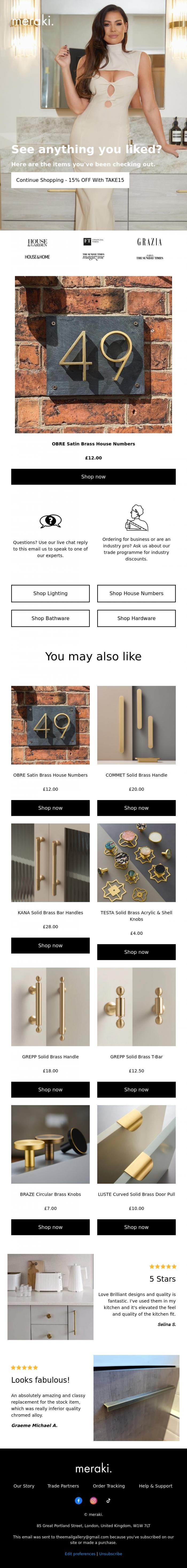 Email Design Inspiration from meraki., Did something catch your eye?