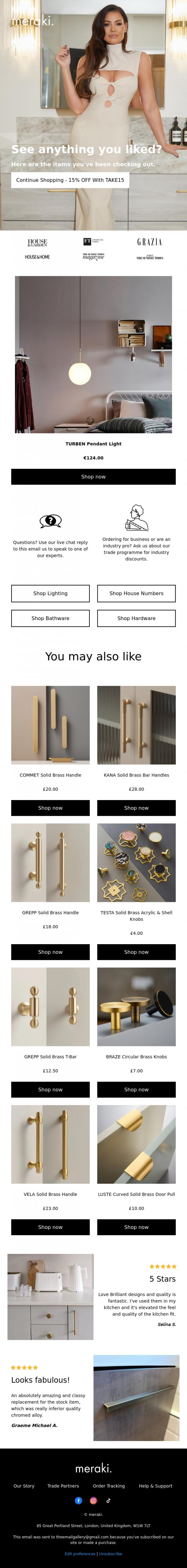 Email Design Inspiration from meraki., Did something catch your eye?