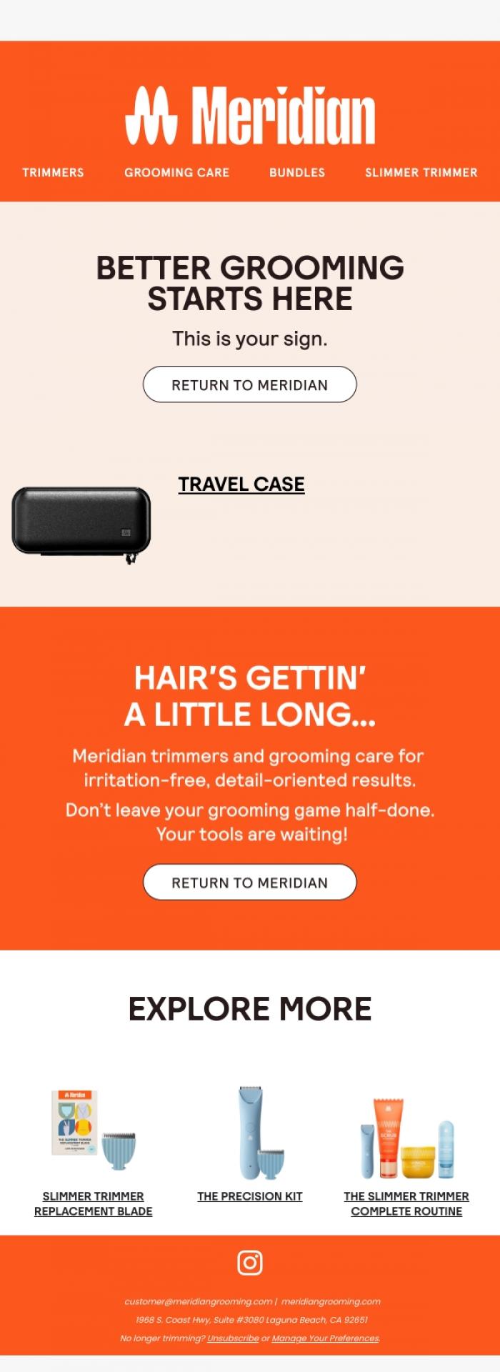 Email Design Inspiration from Meridian, We've Got What You Need!