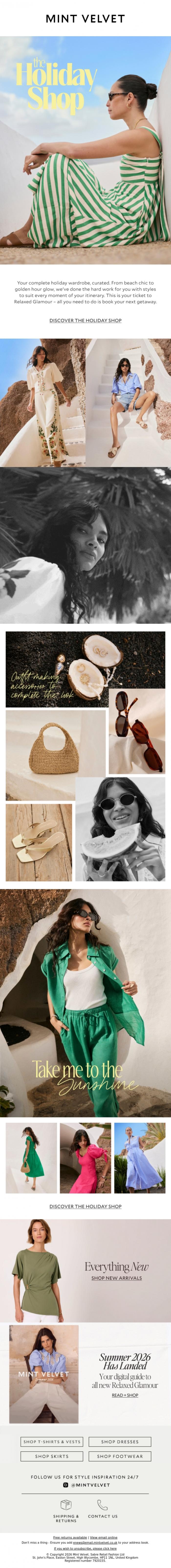 Email Design Inspiration from Mint Velvet, Your holiday capsule, sorted
