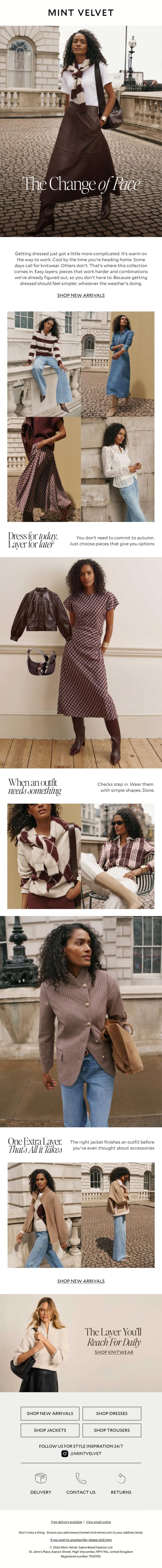 Email Design Inspiration from Mint Velvet, We're just looking ahead