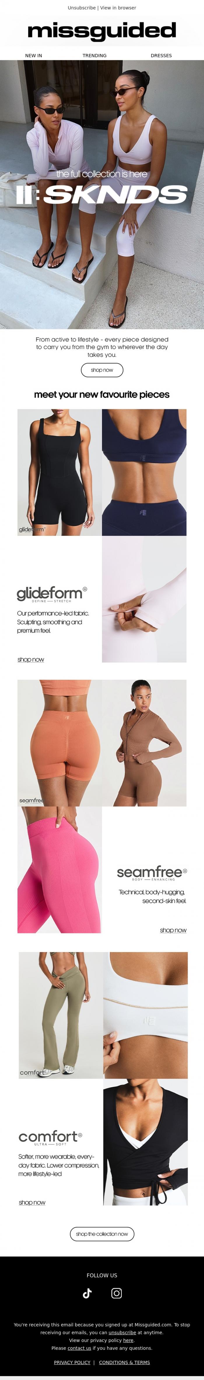 Email Design Inspiration from MISSGUIDED, Your 11:SKNDS guide starts here