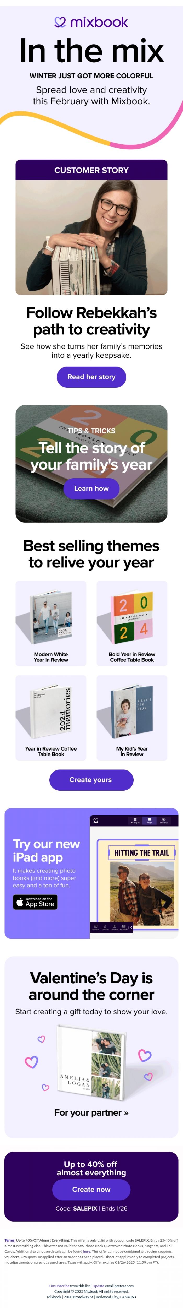 Email Design Inspiration from Mixbook, In the Mix: Winter Inspo Edition ❄️✨