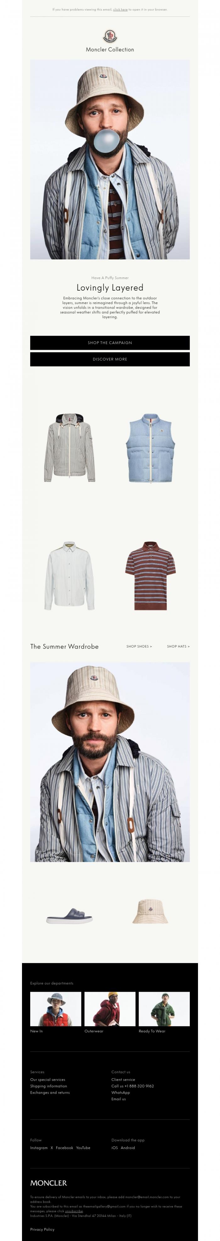 Email Design Inspiration from Moncler, Lovingly Layered