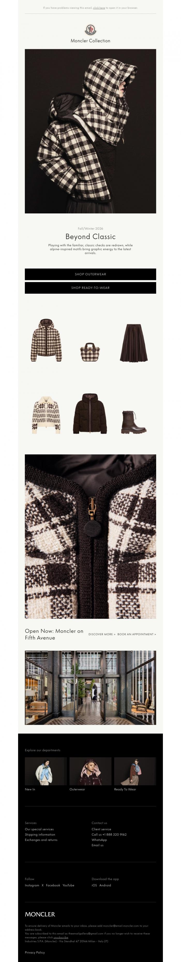 Email Design Inspiration from Moncler, New In: Signatures Repatterned
