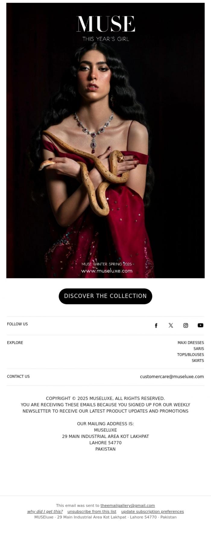 Email Design Inspiration from MUSE, Winter Tears | MUSE 2025